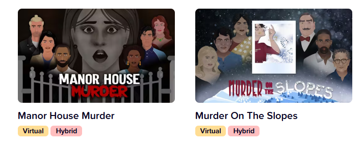 Virtual murder mystery