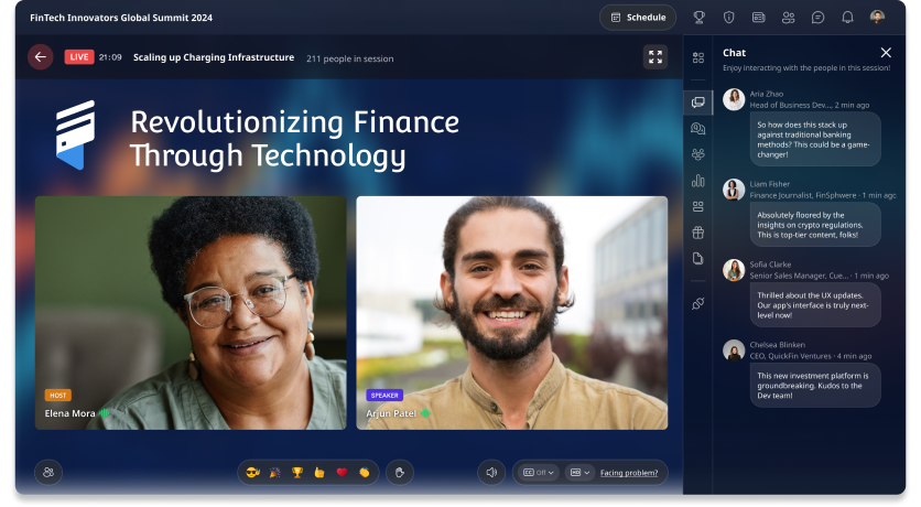 Hold your global fintech event on Airmeet
