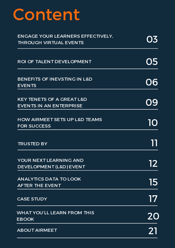 Learning and Development (L&D) Events Playbook content