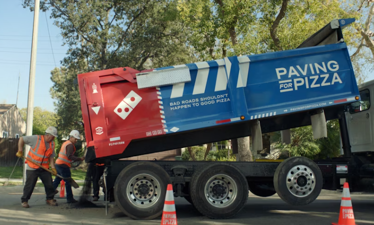 Paving for pizza