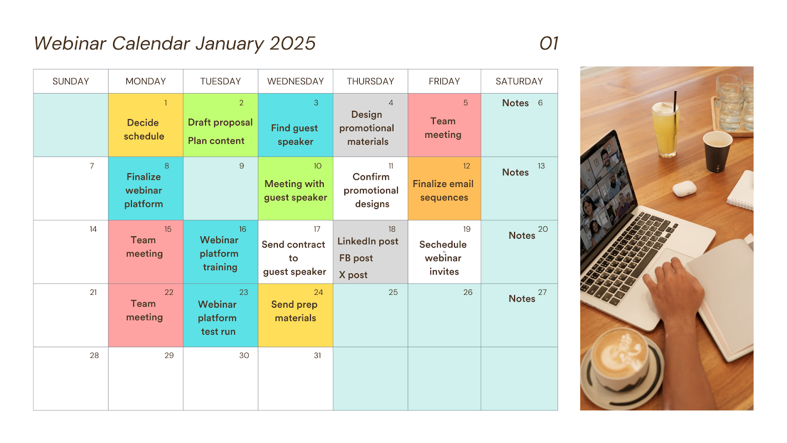 Best Tips & Tools to Create and Design Webinar Calendar Templates