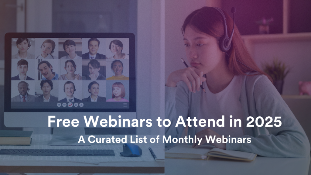 Free webinars to attend in April 2025