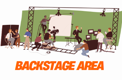 Virtual backstage area