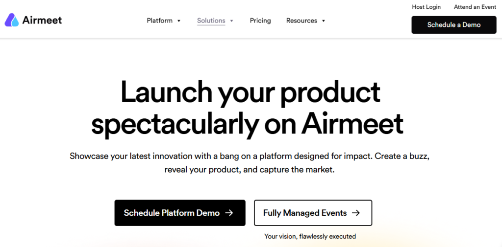How Airmeet can help host a virtual product launch