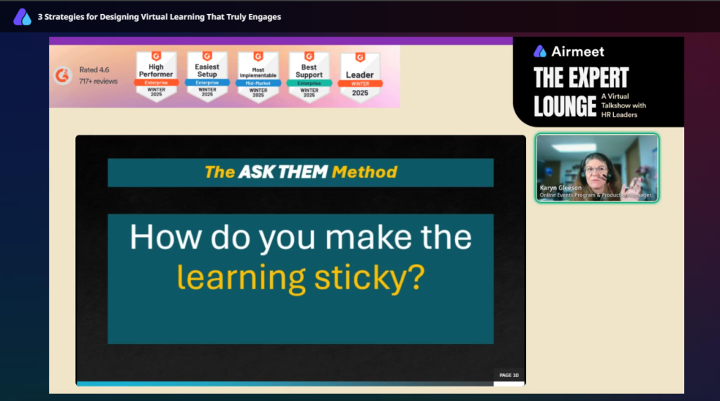 how can you make the learning stick