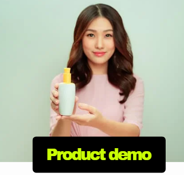 Product demonstration and features spotlights