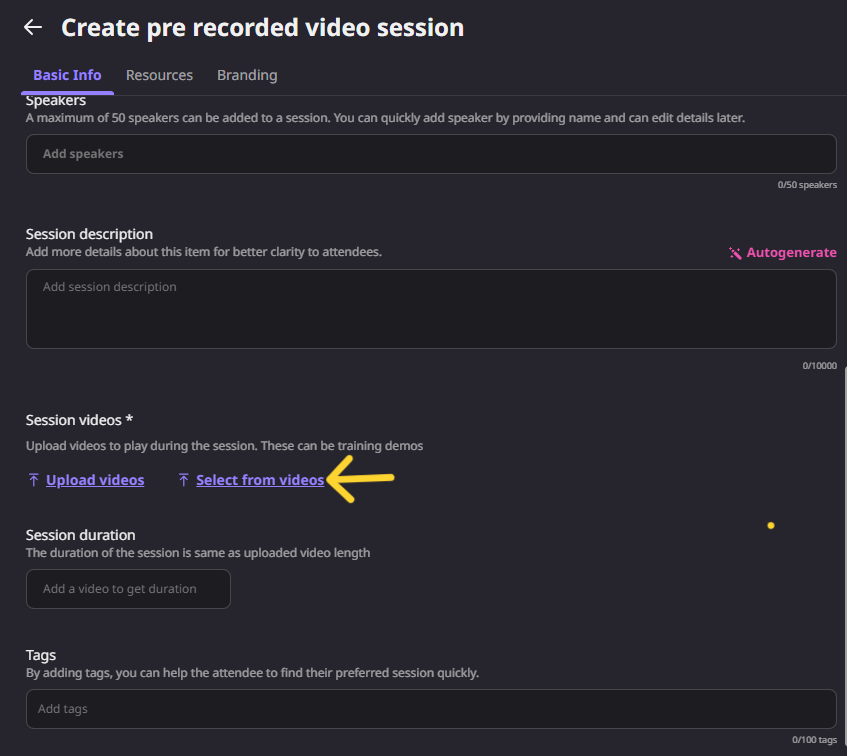 Attach the Video