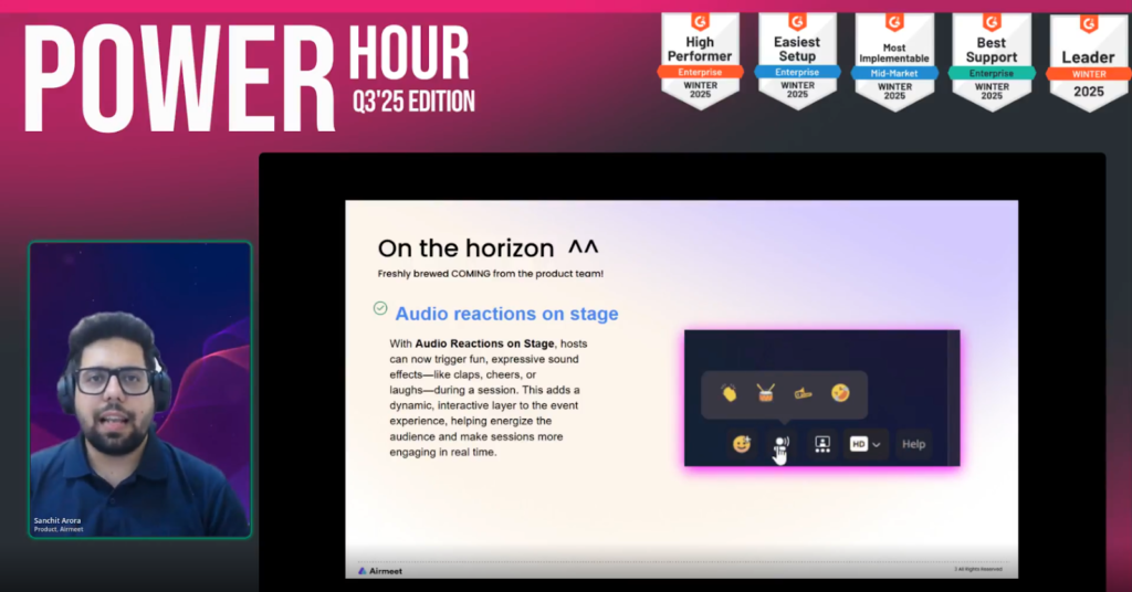Audio Reactions on Stage