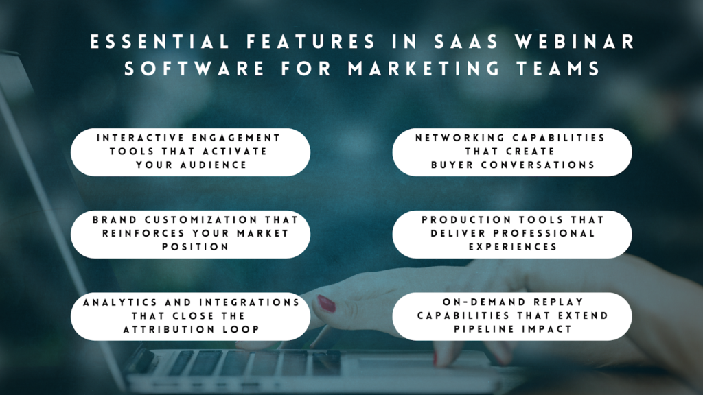 Essential Features in SaaS Webinar Software for Marketing Teams