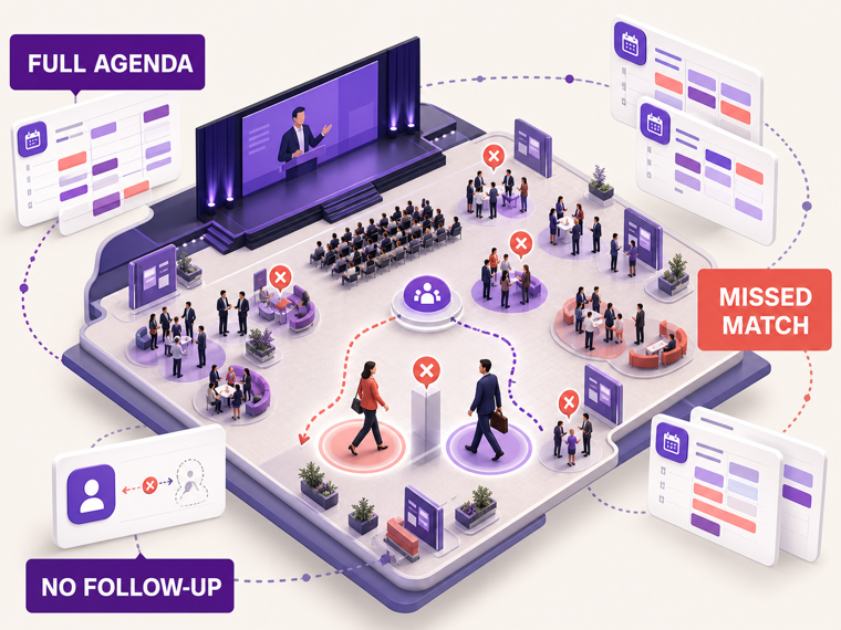 High-intent attendees should not leave as missed connections