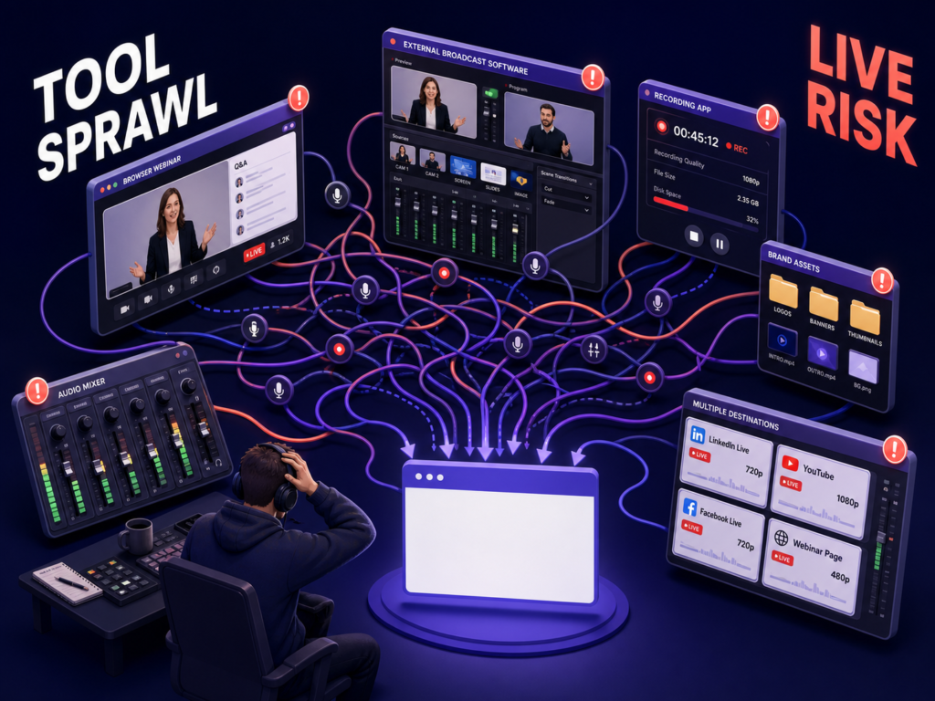 The production gap between a webinar and a broadcast