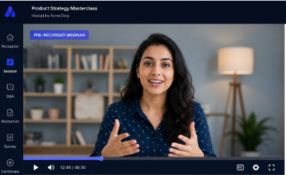 what is a pre-recorded webinar