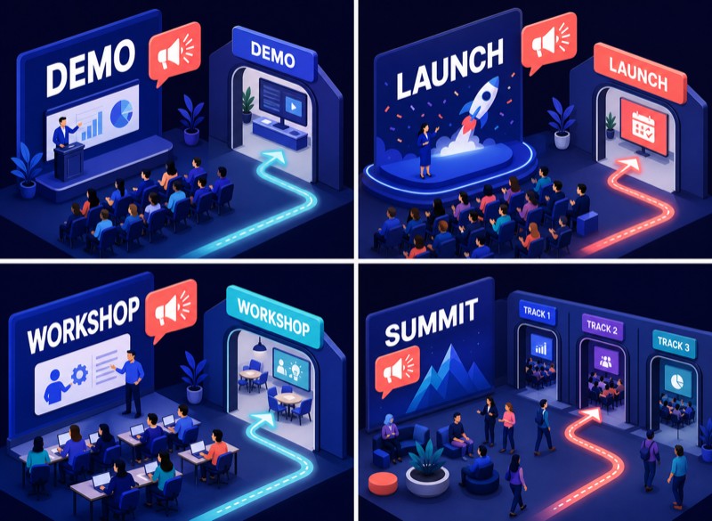 Benefits across revenue-focused virtual event use cases