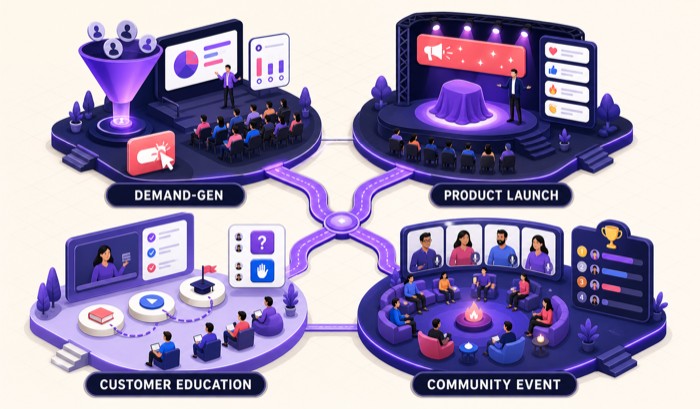 Benefits across virtual event use cases