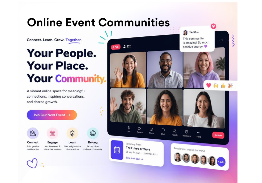 Online event communities benefits, challenges and strategies