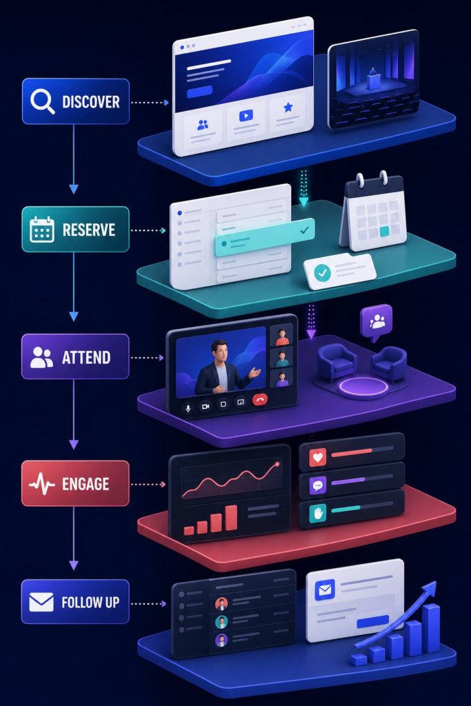 Connect discovery, attendance, engagement, and follow-up