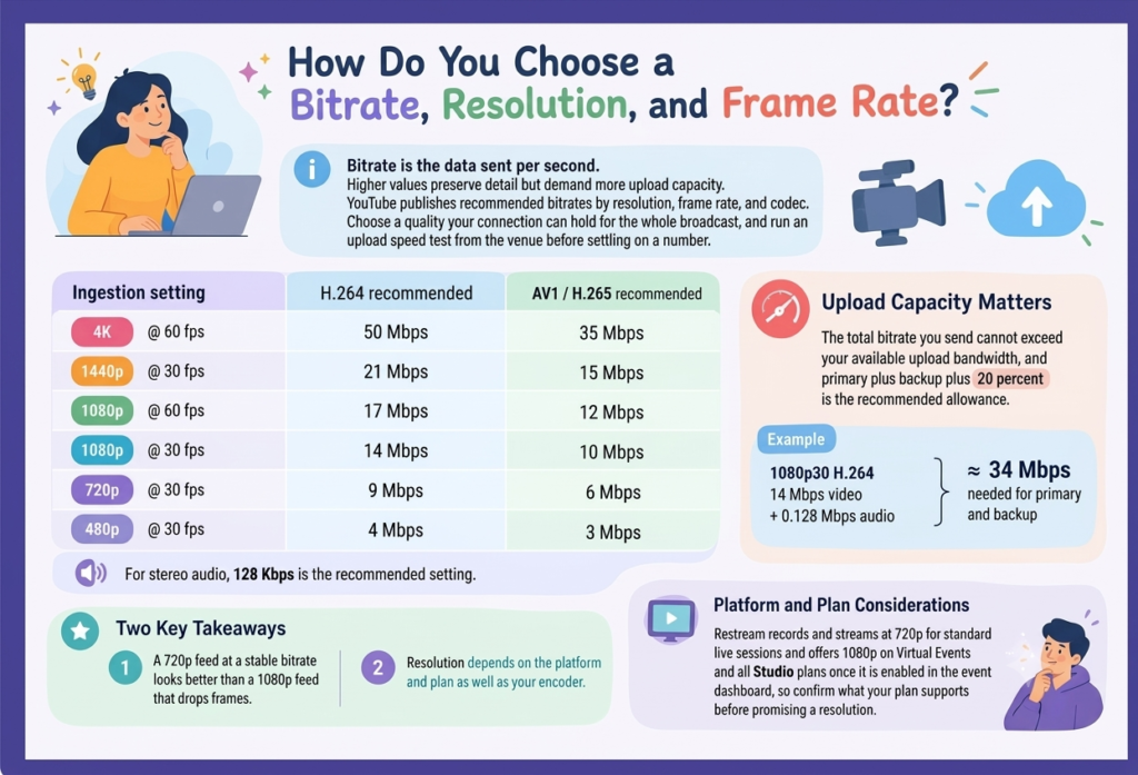 How Do You Choose a Bitrate, Resolution, and Frame Rate