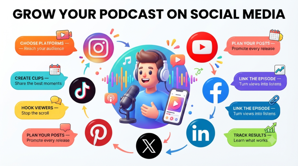 How to Promote a Podcast on Social Media and Grow Your Audience Full Strategy Guide