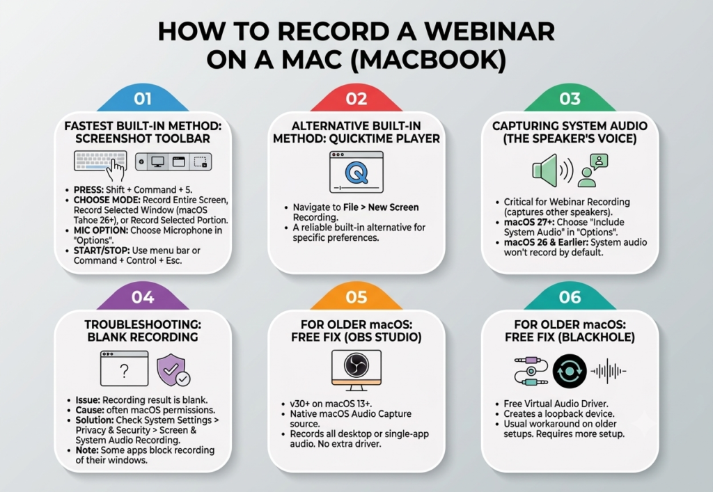 How to Record a Webinar on a Mac (MacBook)