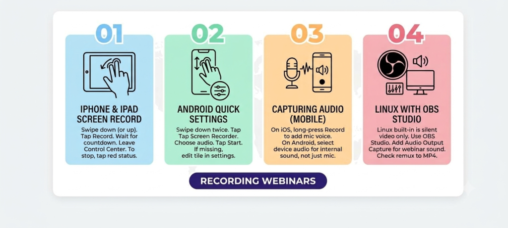 How to Record a Webinar on iPhone or iPad