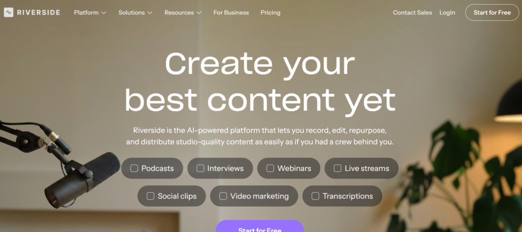 Riverside for Recording-Focused Podcasts