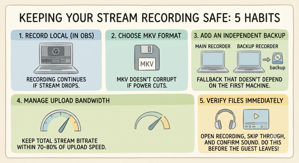 Stream Archives vs. Local Recordings
