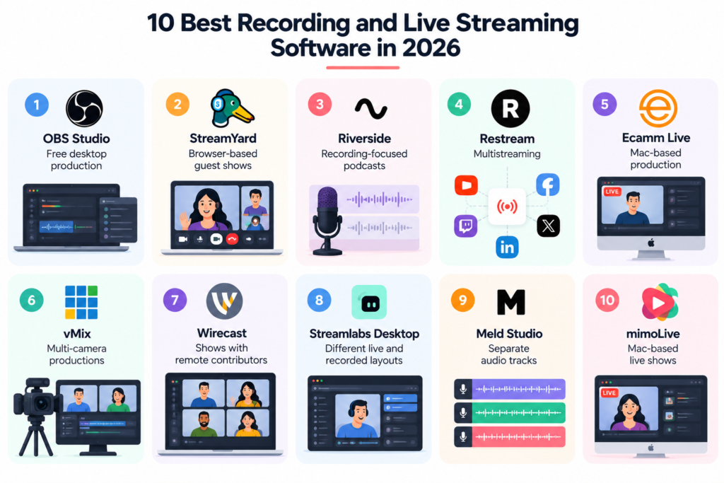 What Are the 10 Best Recording and Live Streaming Software Options