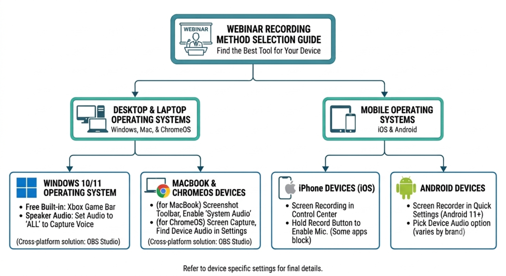 Which Free Webinar Recording Method Fits Your Device