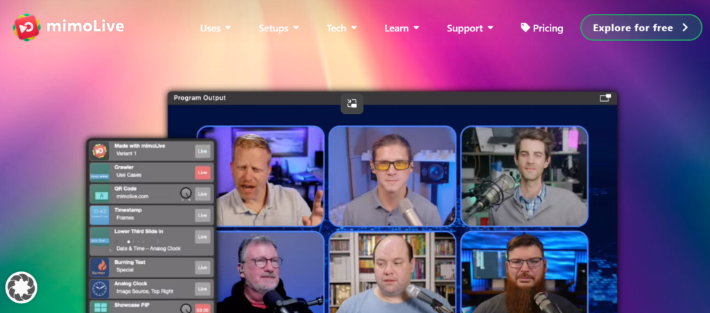 mimoLive for Mac-Based Live Shows